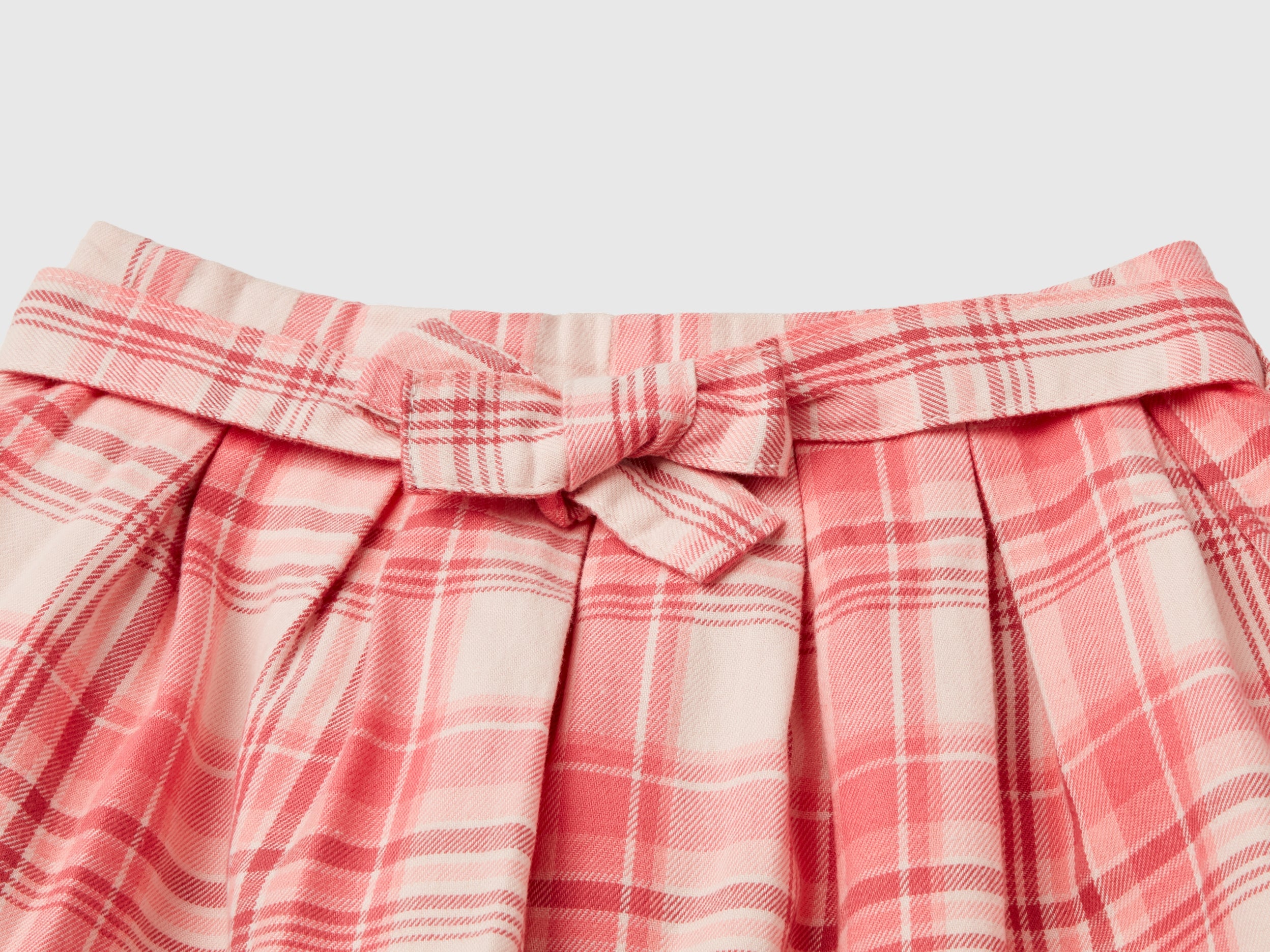United Colors of Benetton gonna scozzese con cintura cotone 104