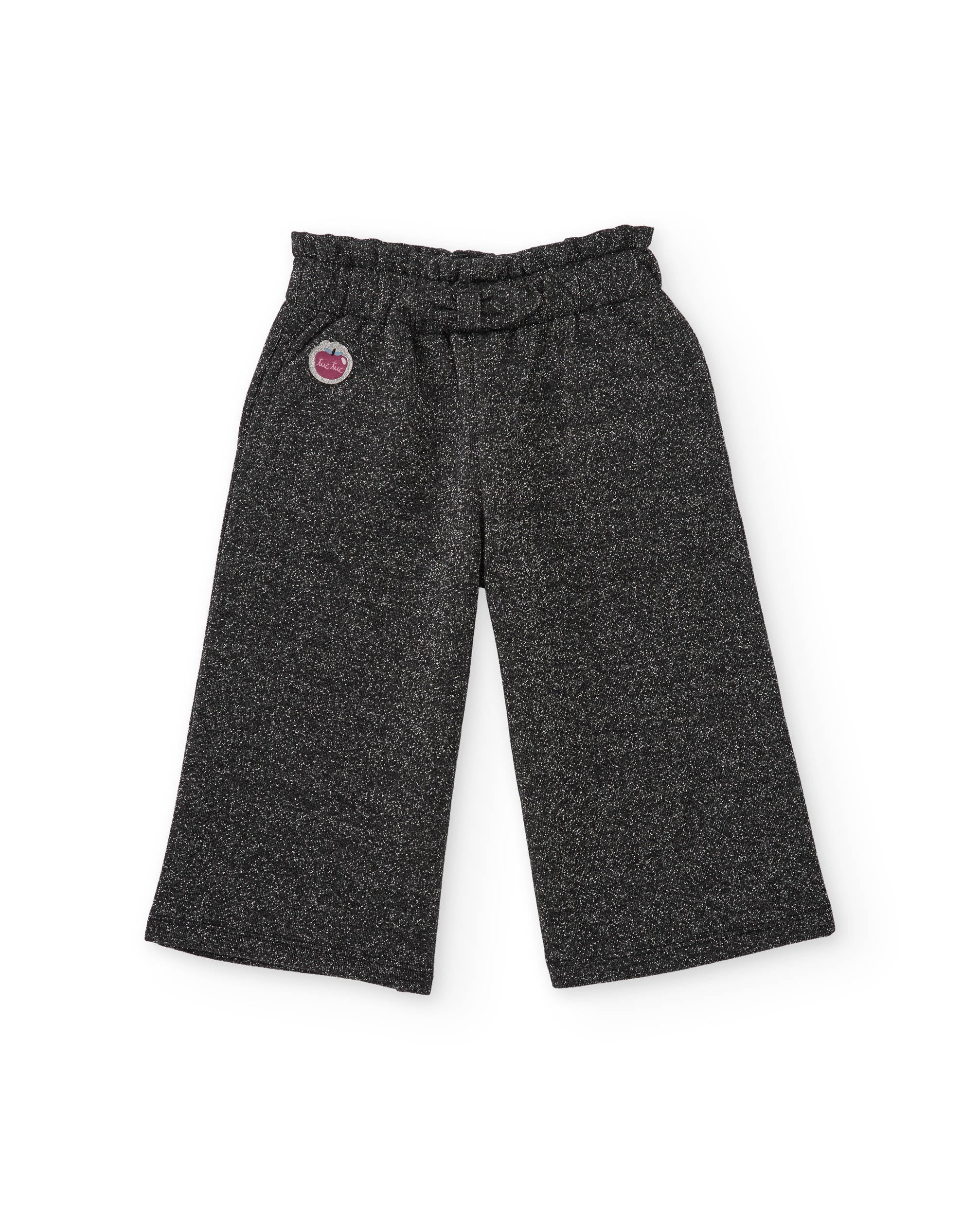 TucTuc Pantaloni bambina grigio felpa vita elastica