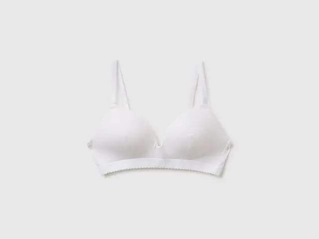 United Colors of Benetton Reggiseno Donna Imbottito Cotone Senza Ferretto