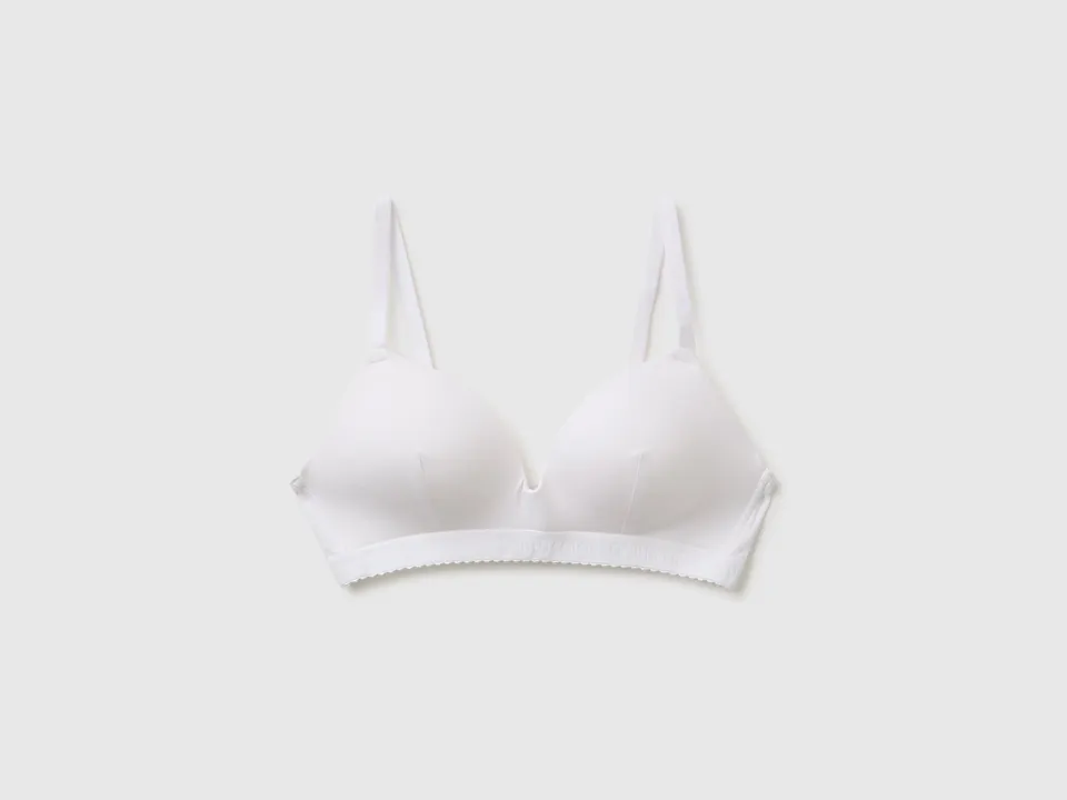 United Colors of Benetton Reggiseno Donna Imbottito Cotone Senza Ferretto