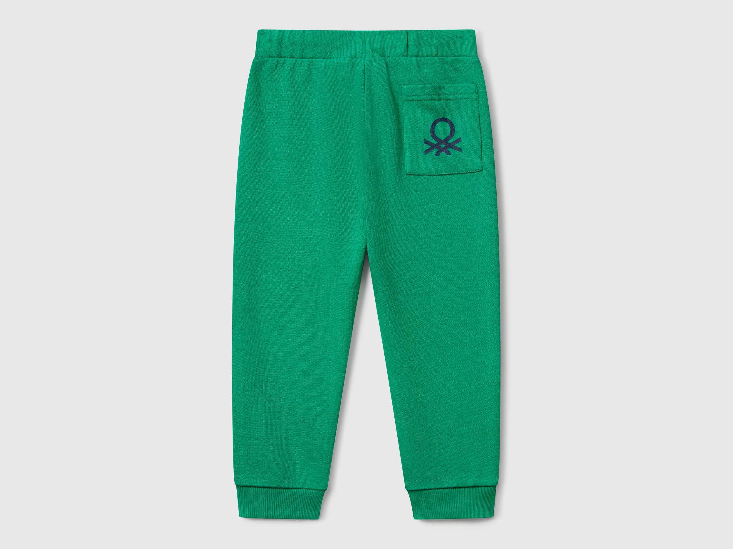 Benetton Pantaloni tuta cotone bio bimbo taglia 98 logo