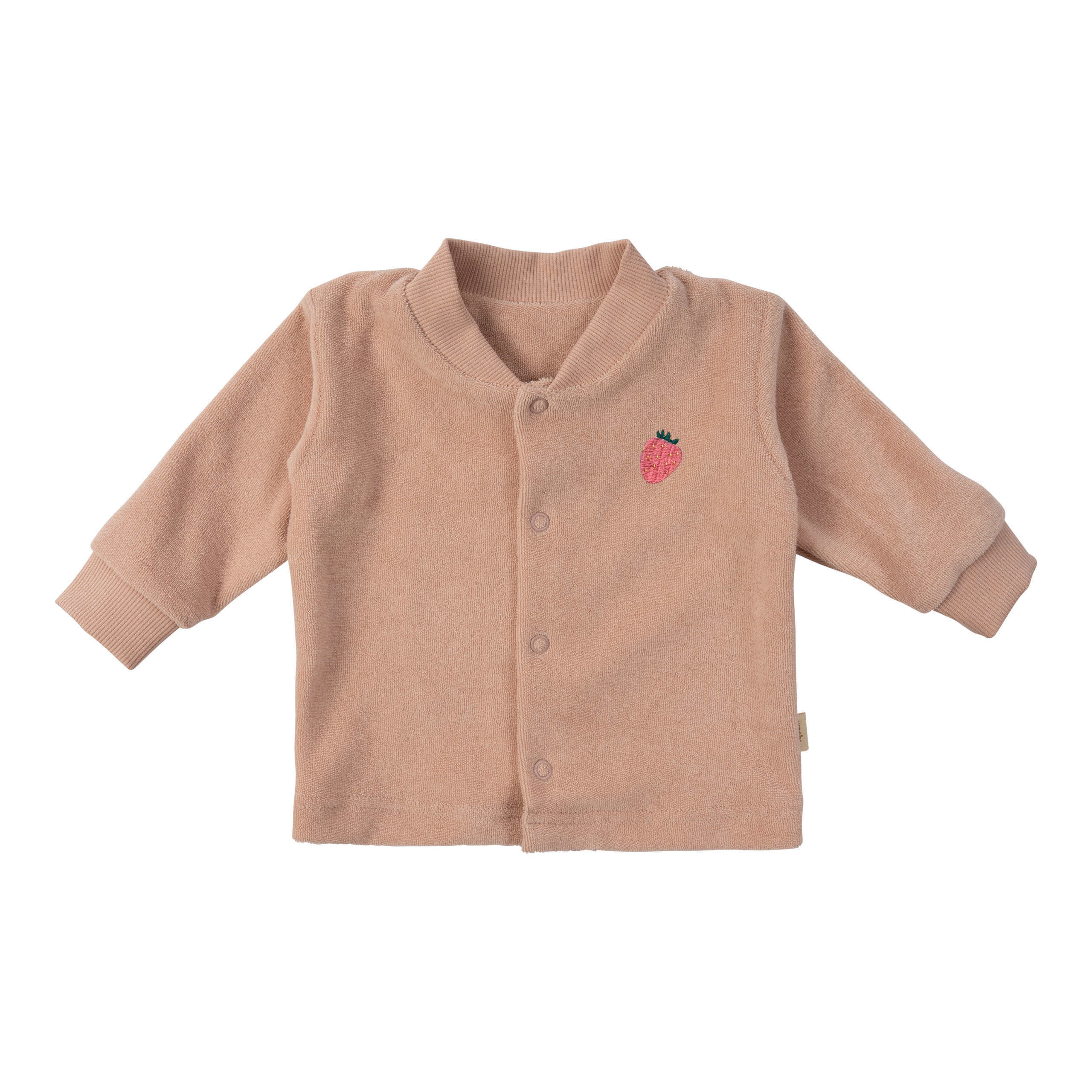 Woolly Organic Giacca neonato spugna ricamata cotone bio