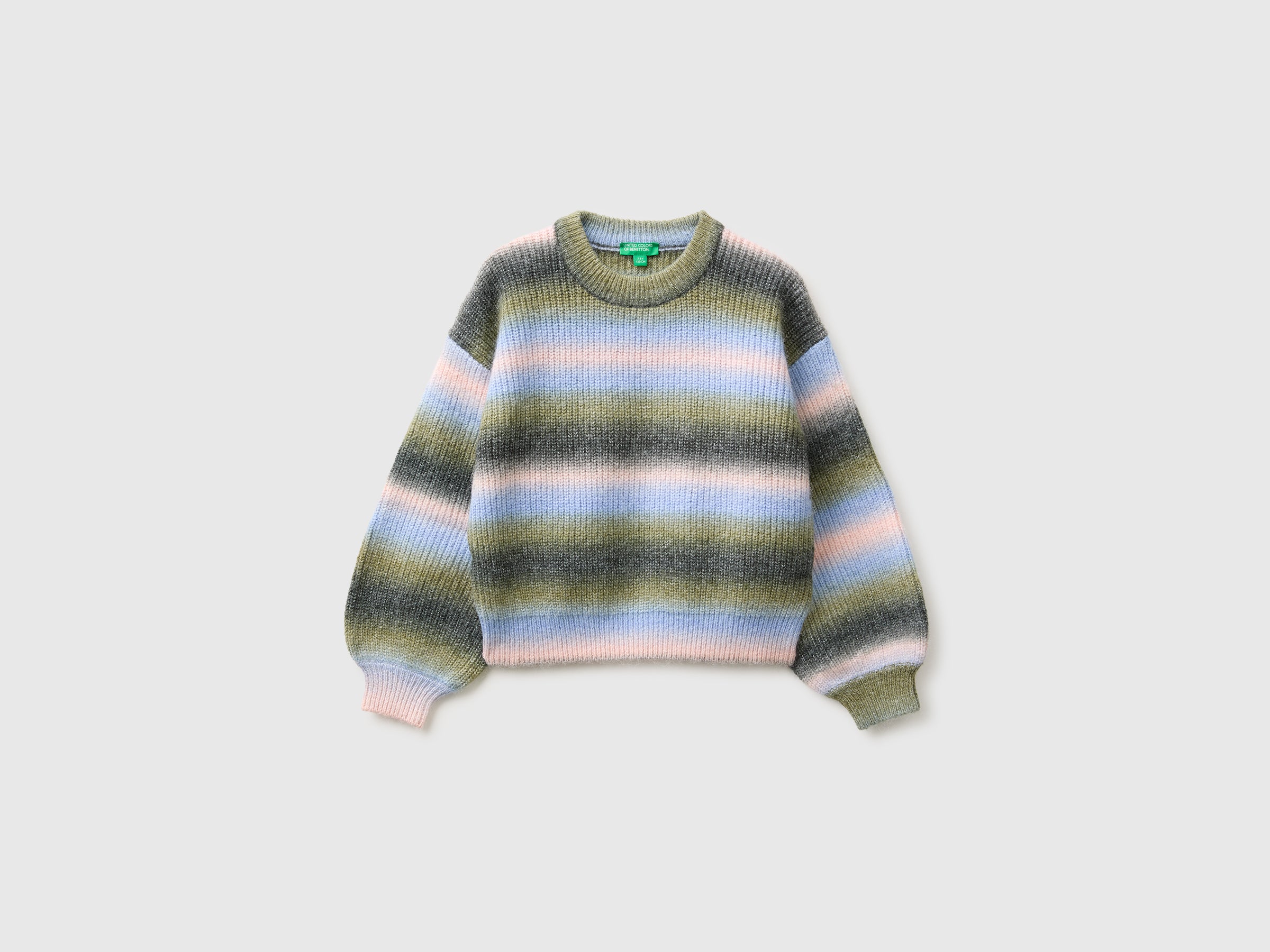 United Colors of Benetton maglione righe sfumate misto lana