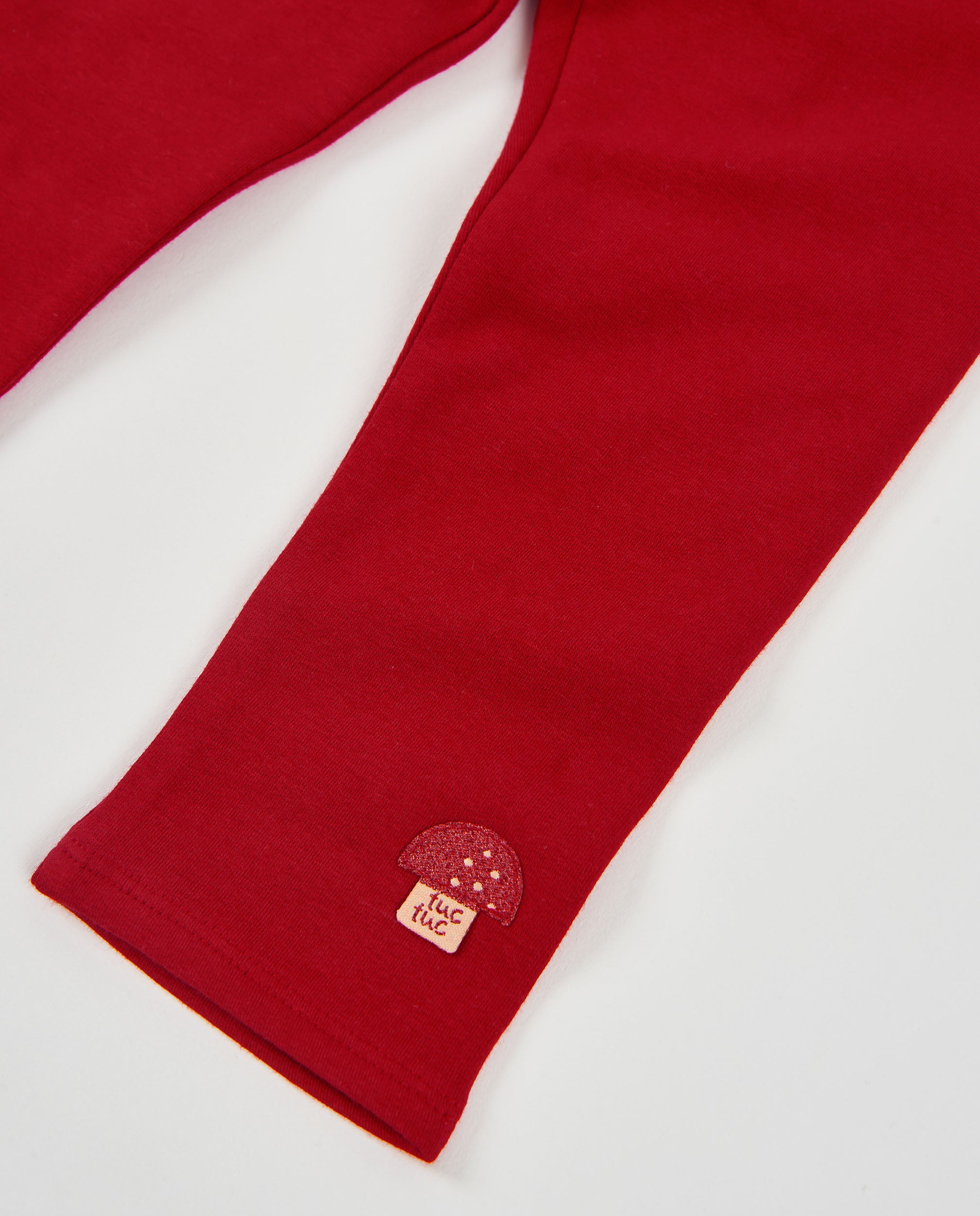 TucTuc Leggings Pant Bambina Felpa Rosso 4A