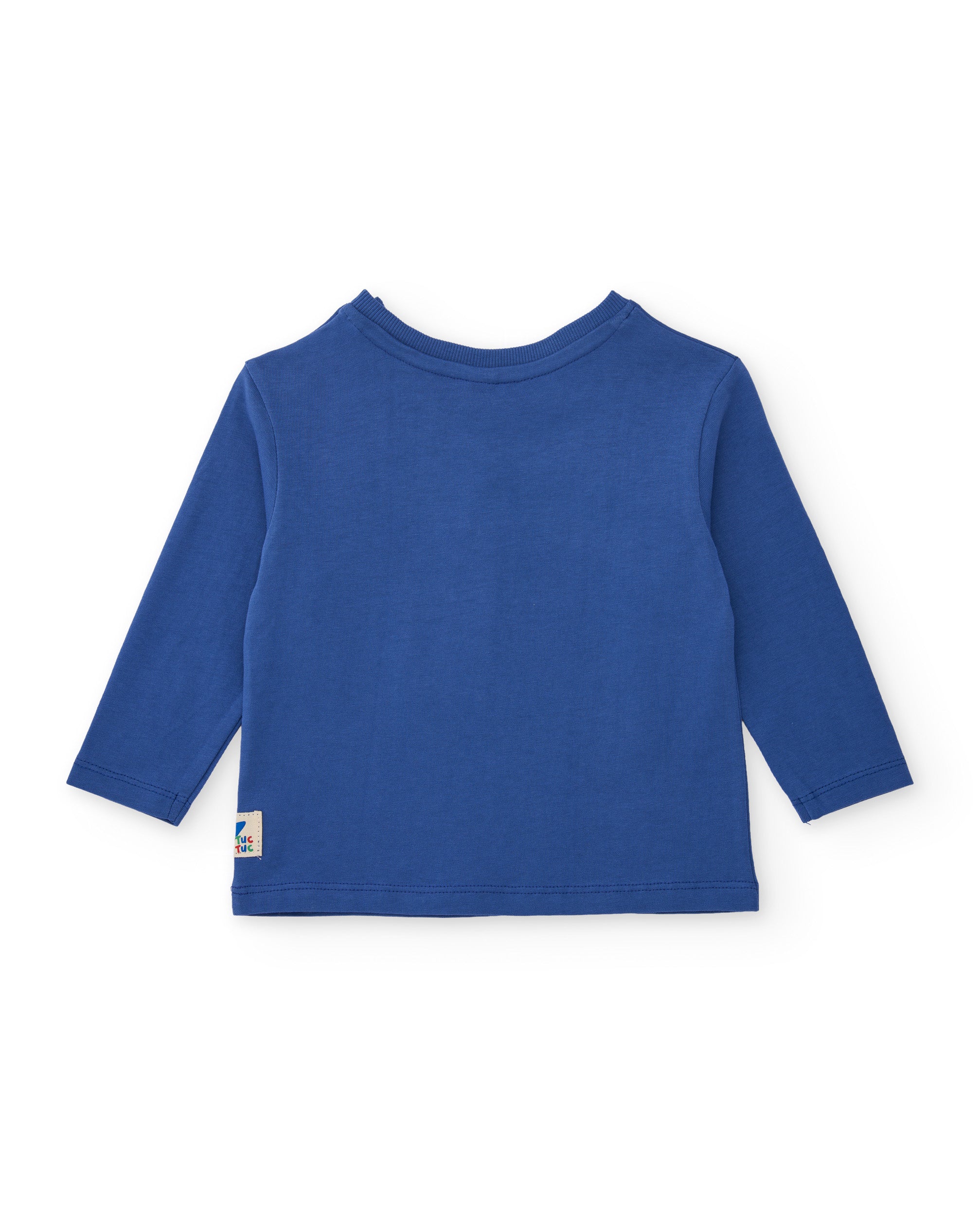 TucTuc Maglietta bambino manica lunga blu cotone 12M