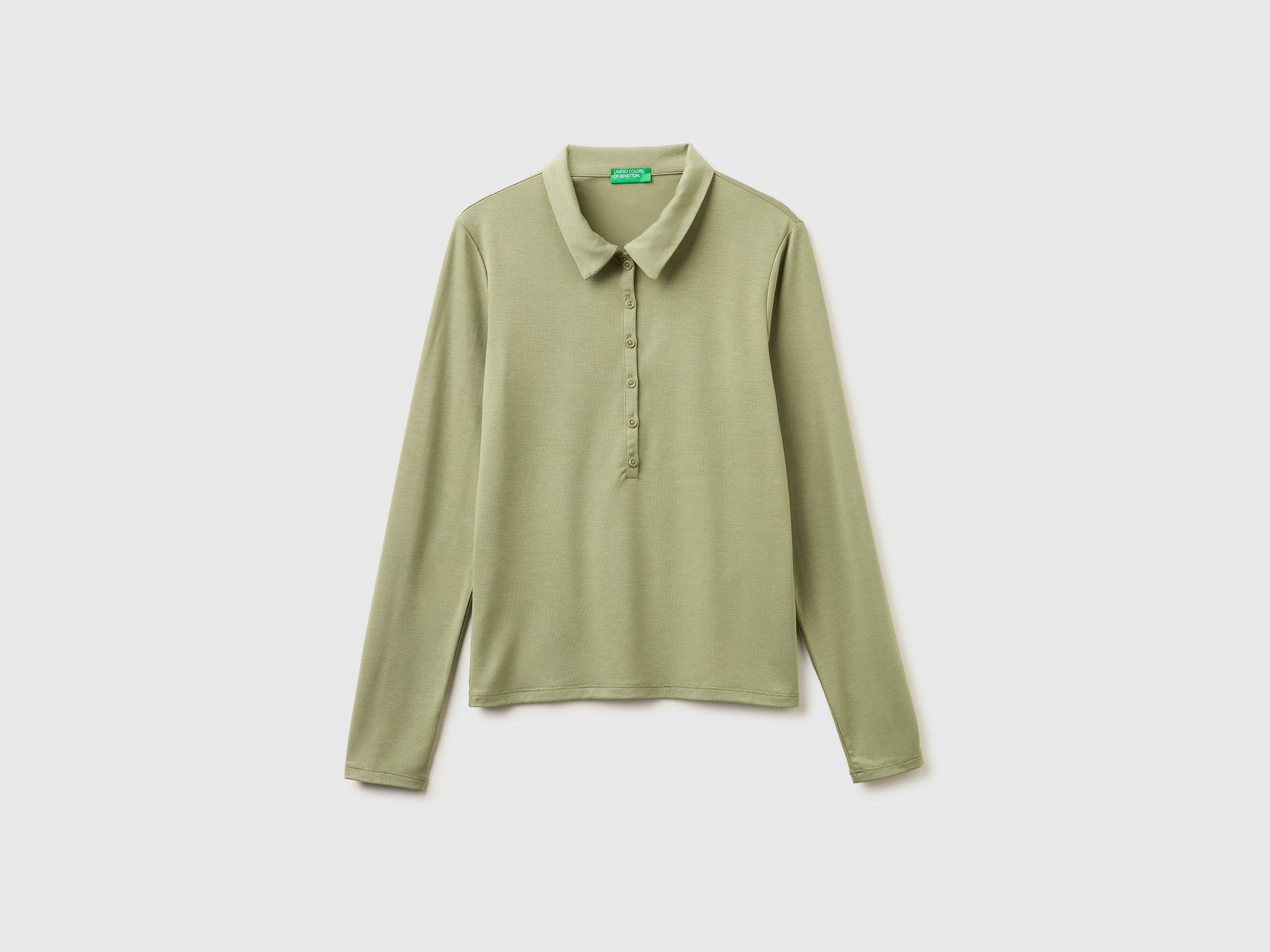 United Colors of Benetton Lightweight jersey polo maglia viscosa