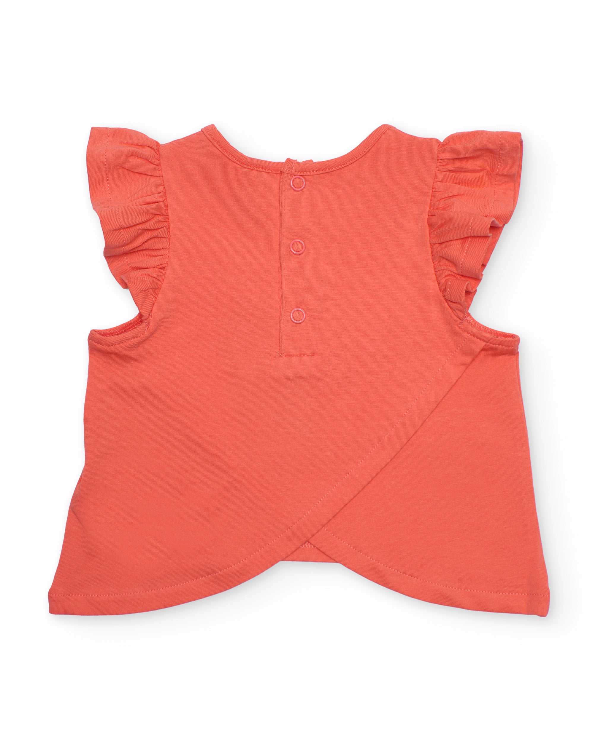 TucTuc Magliette t-shirt bambina corallo con volant