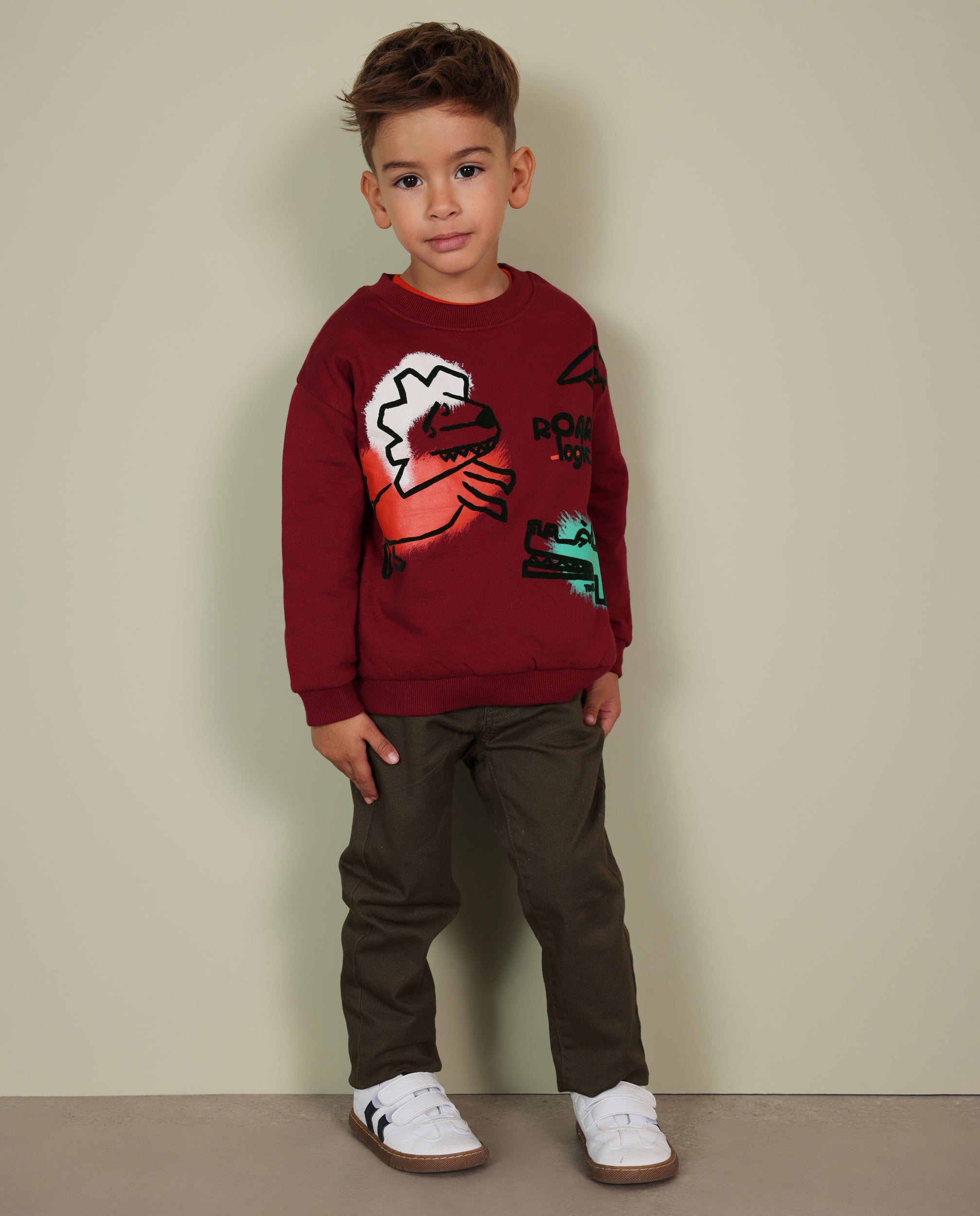 TucTuc Pantaloni Twill Bambino Verde Oliva 5 Tasche