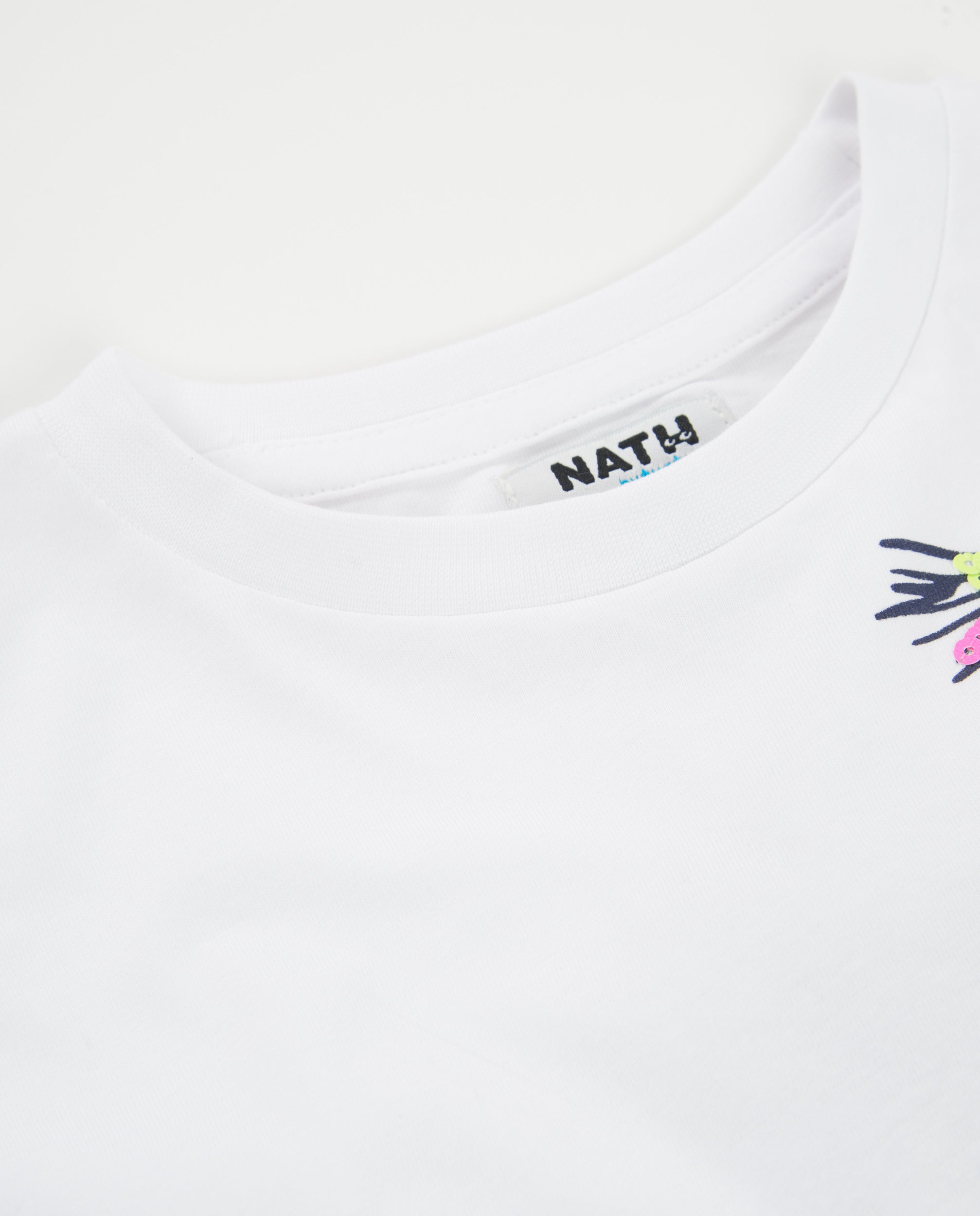 TucTuc Magliette T-shirt bambina palma maglia bianca 8 anni