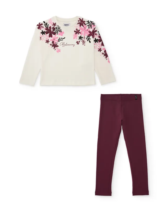 TucTuc Completi Set Bambina maglia fiori leggings