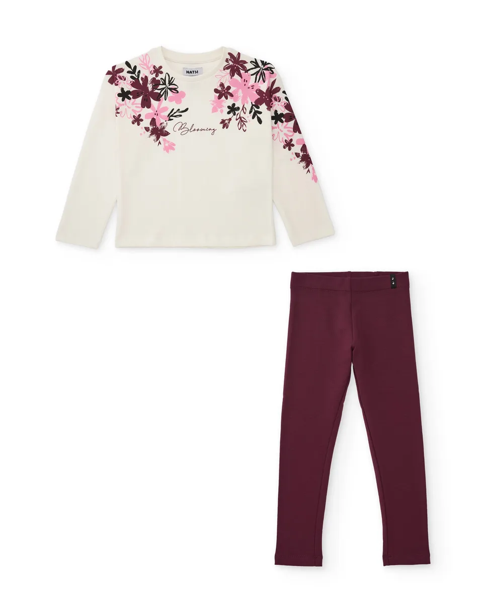 TucTuc Completi Set Bambina maglia fiori leggings