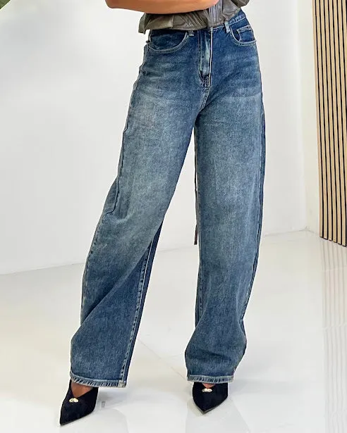 Sottosopra JEYW1847 jeans balloon sabbiato taglia M