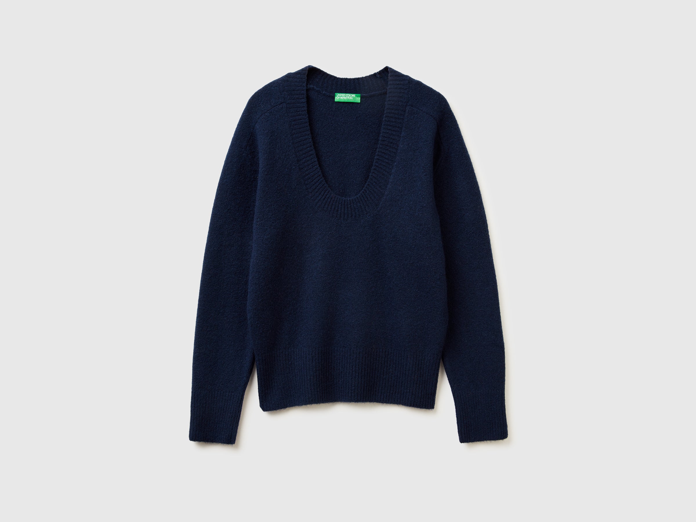 United Colors of Benetton maglione oversize lana scollo V M