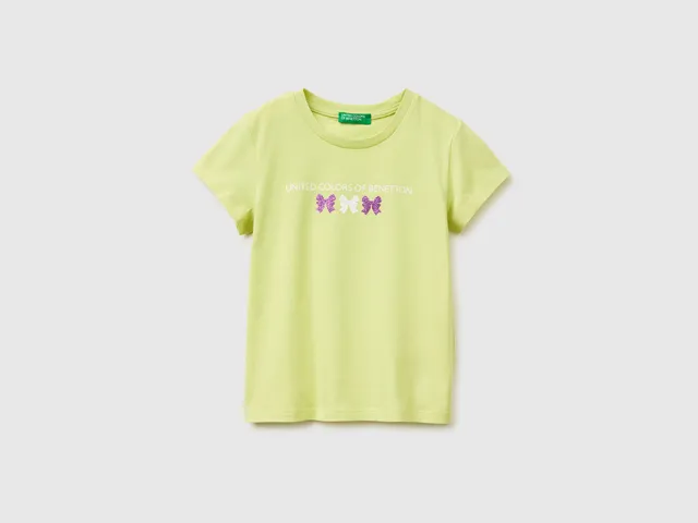 United Colors of Benetton 3I1XG10LU Maglietta Glitter Taglia 82