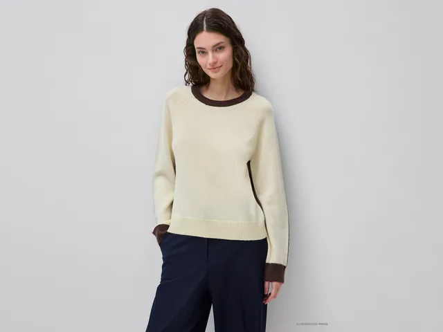 United Colors of Benetton Color Block maglione lana taglia M
