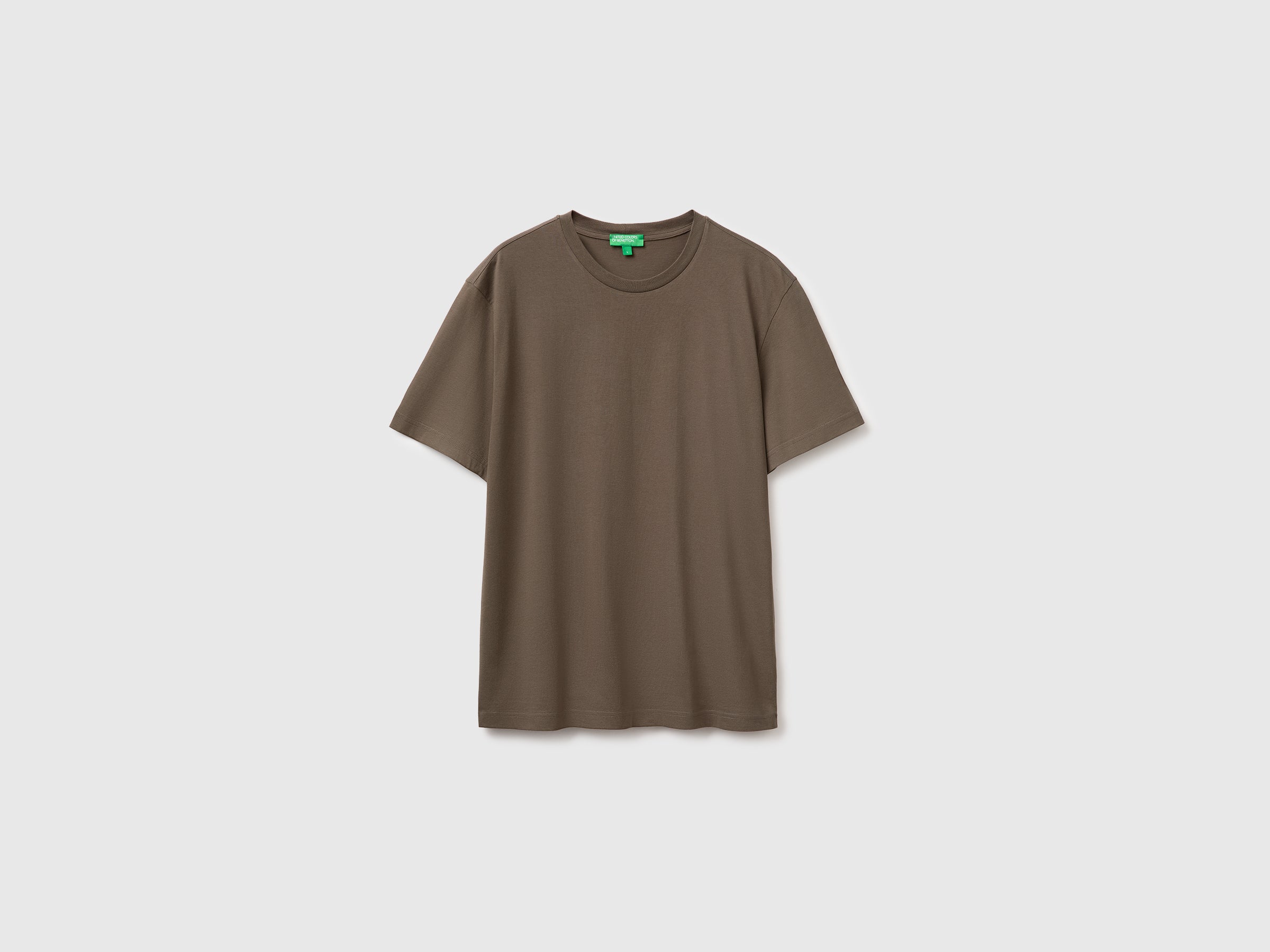 United Colors of Benetton T-Shirt Grigia M Cotone Biologico