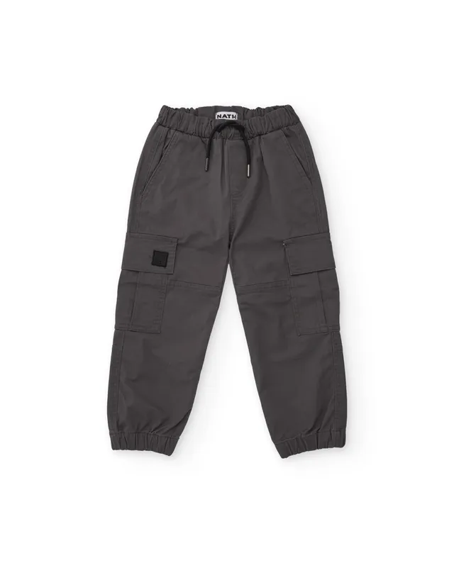 TucTuc Pantaloni cargo pantaloni grigio 4A tasche bambino