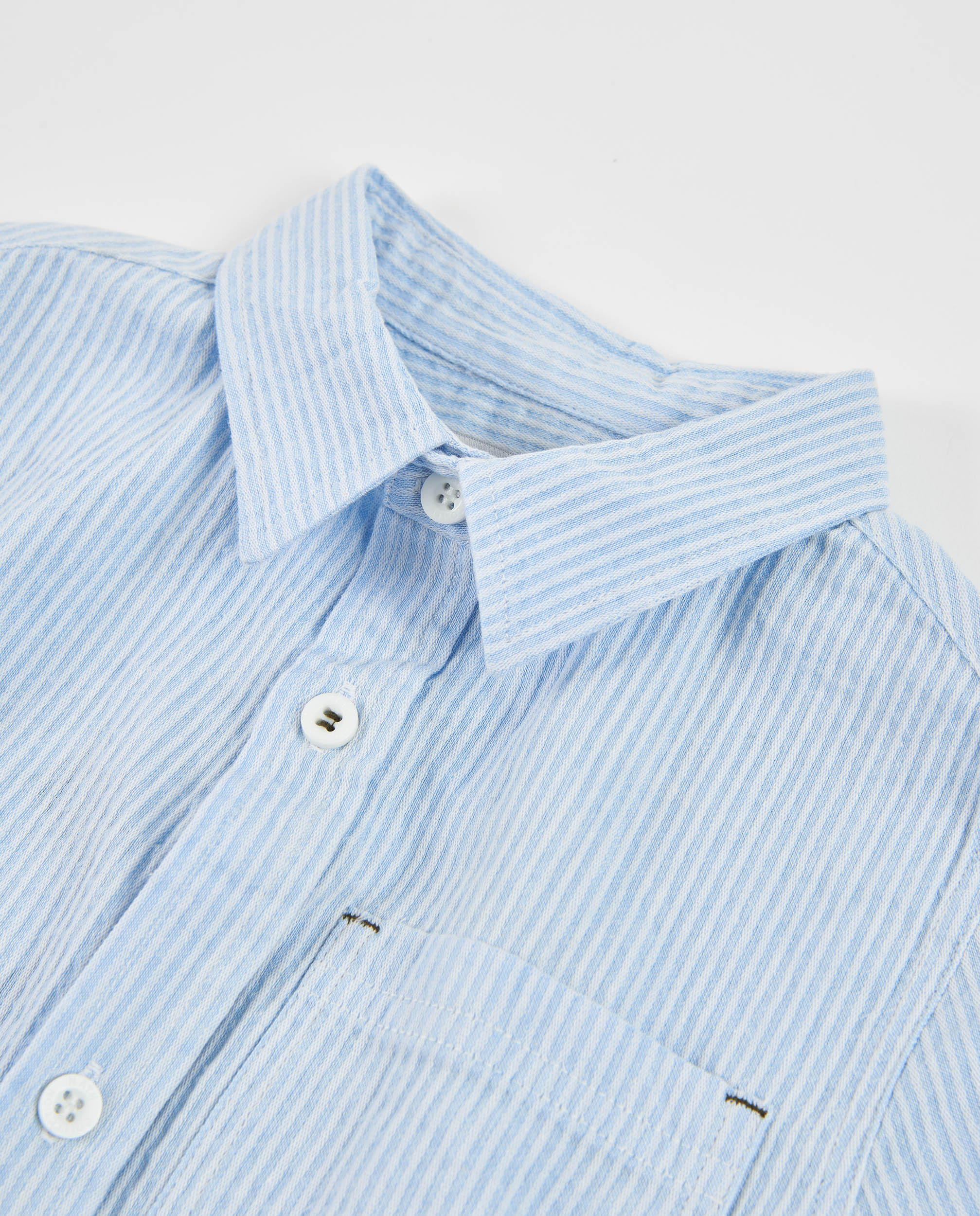 TucTuc Camicette Righe camicia bambino azzurro cotone