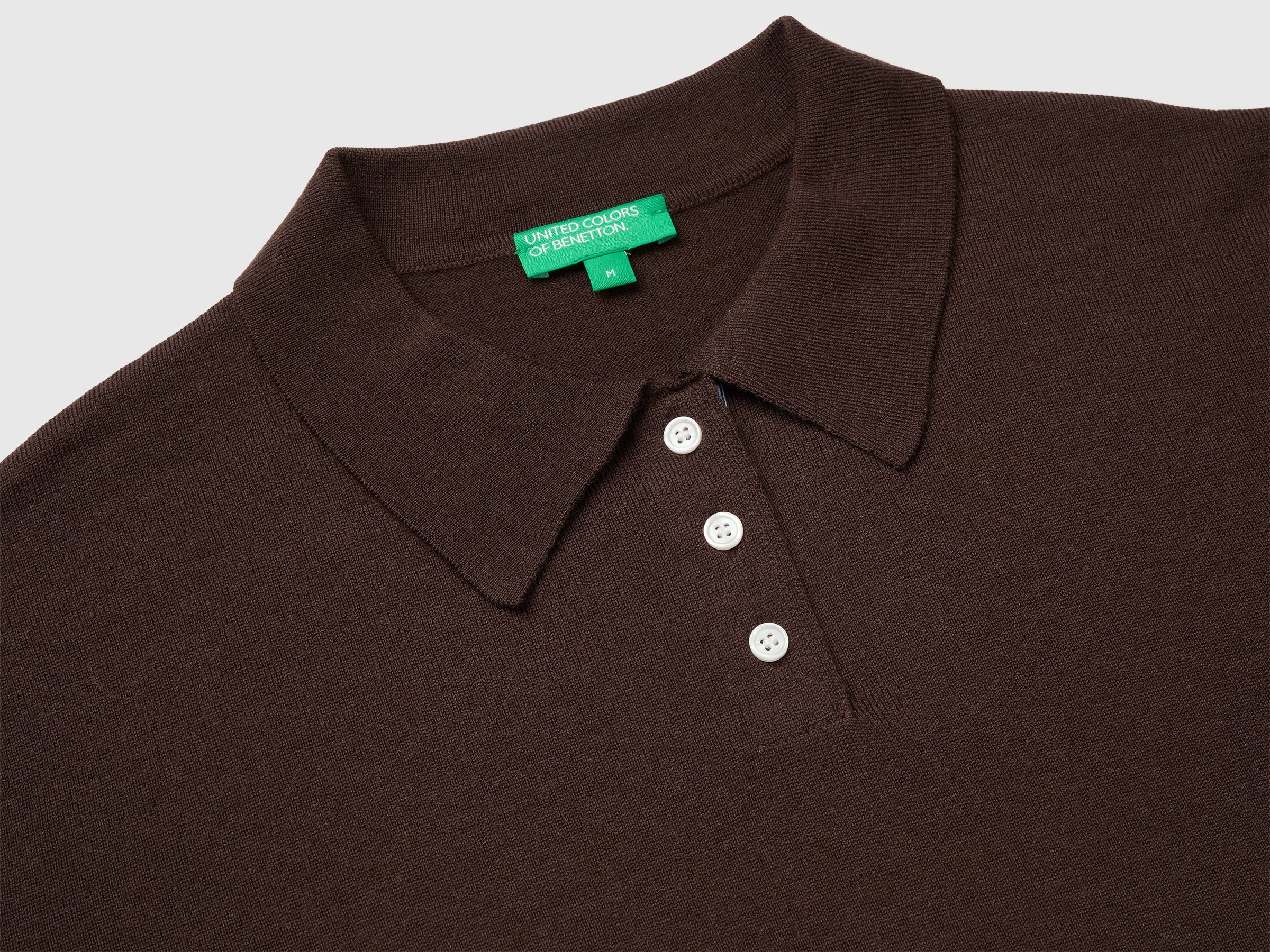 United Colors of Benetton Polo misto lana inserti popeline