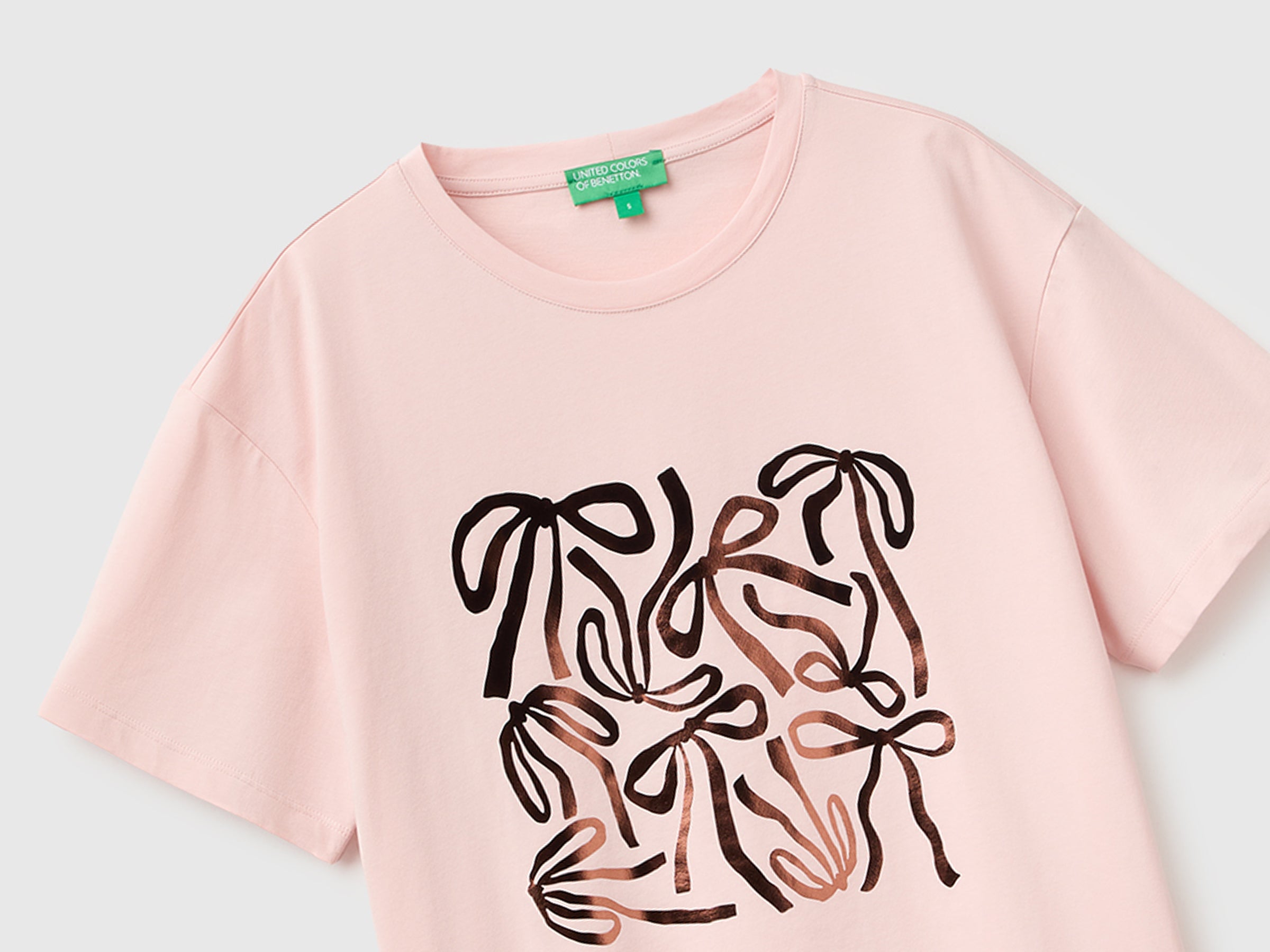Benetton T-Shirts and Tops T-shirt oversize cotone con stampa