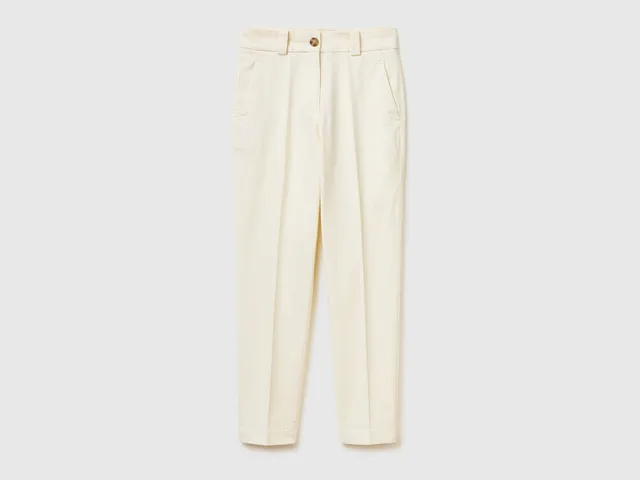 United Colors of Benetton pantaloni slim cotone donna taglie 36-50