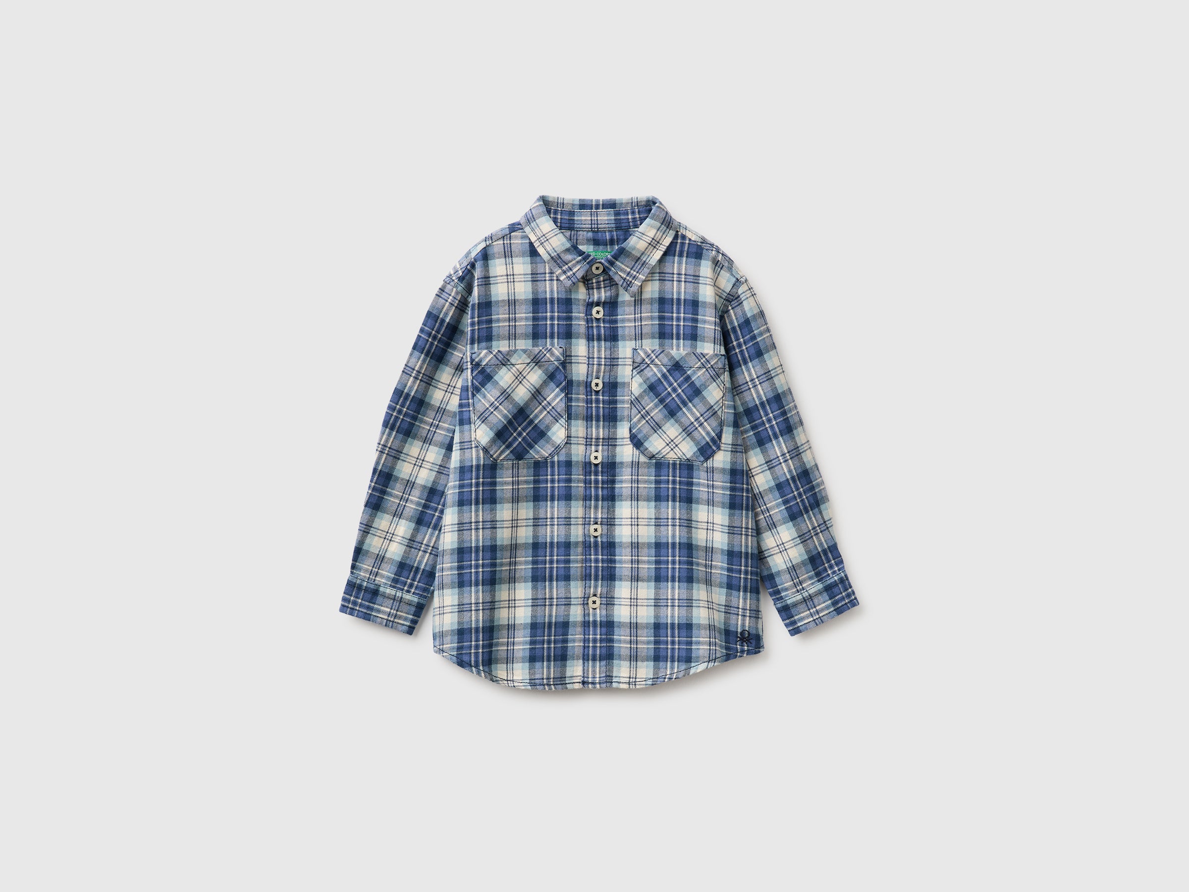 United Colors of Benetton camicia quadri oversize taglia 104 flanella