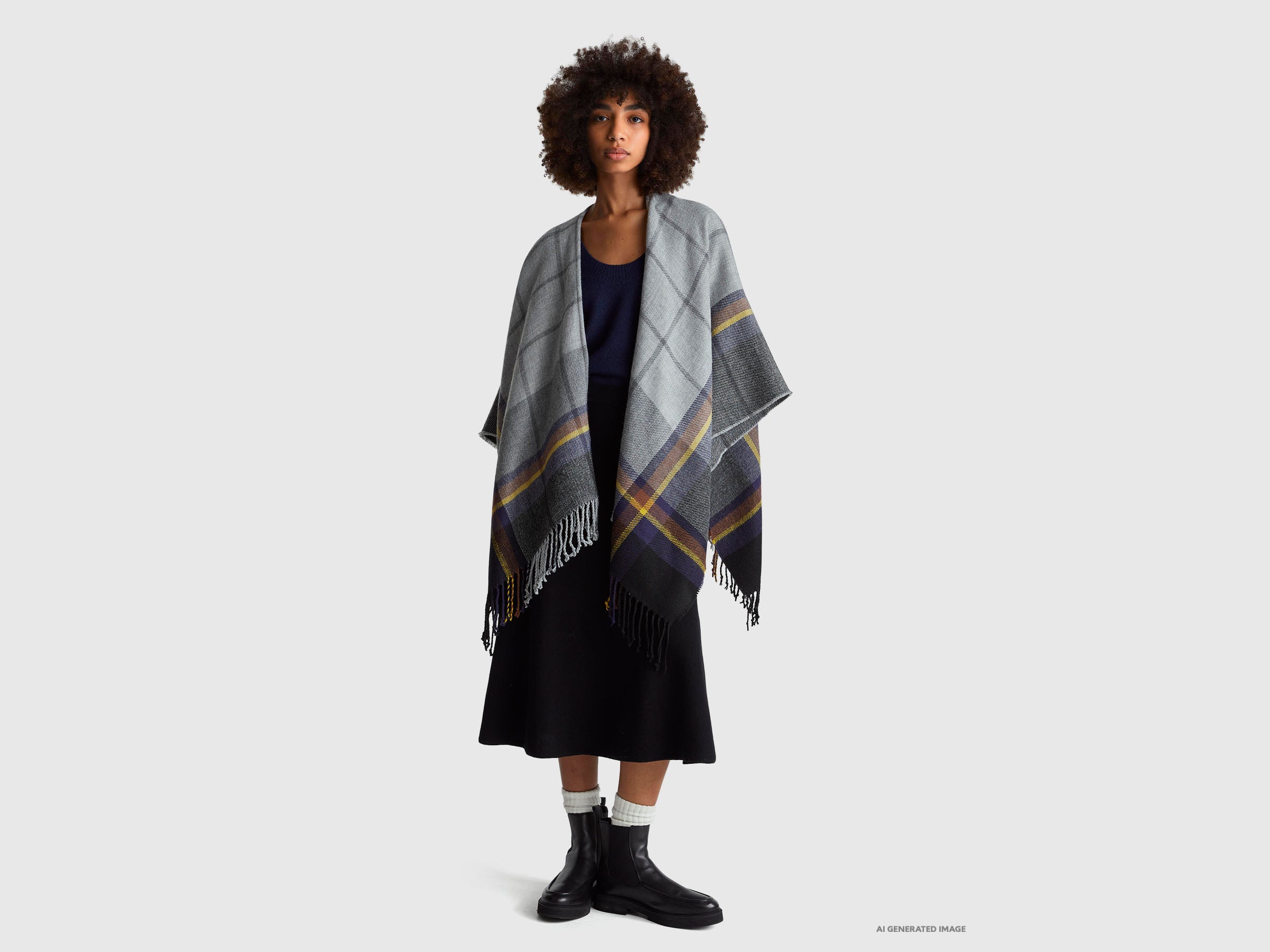 United Colors of Benetton maglione oversize lana scollo V M