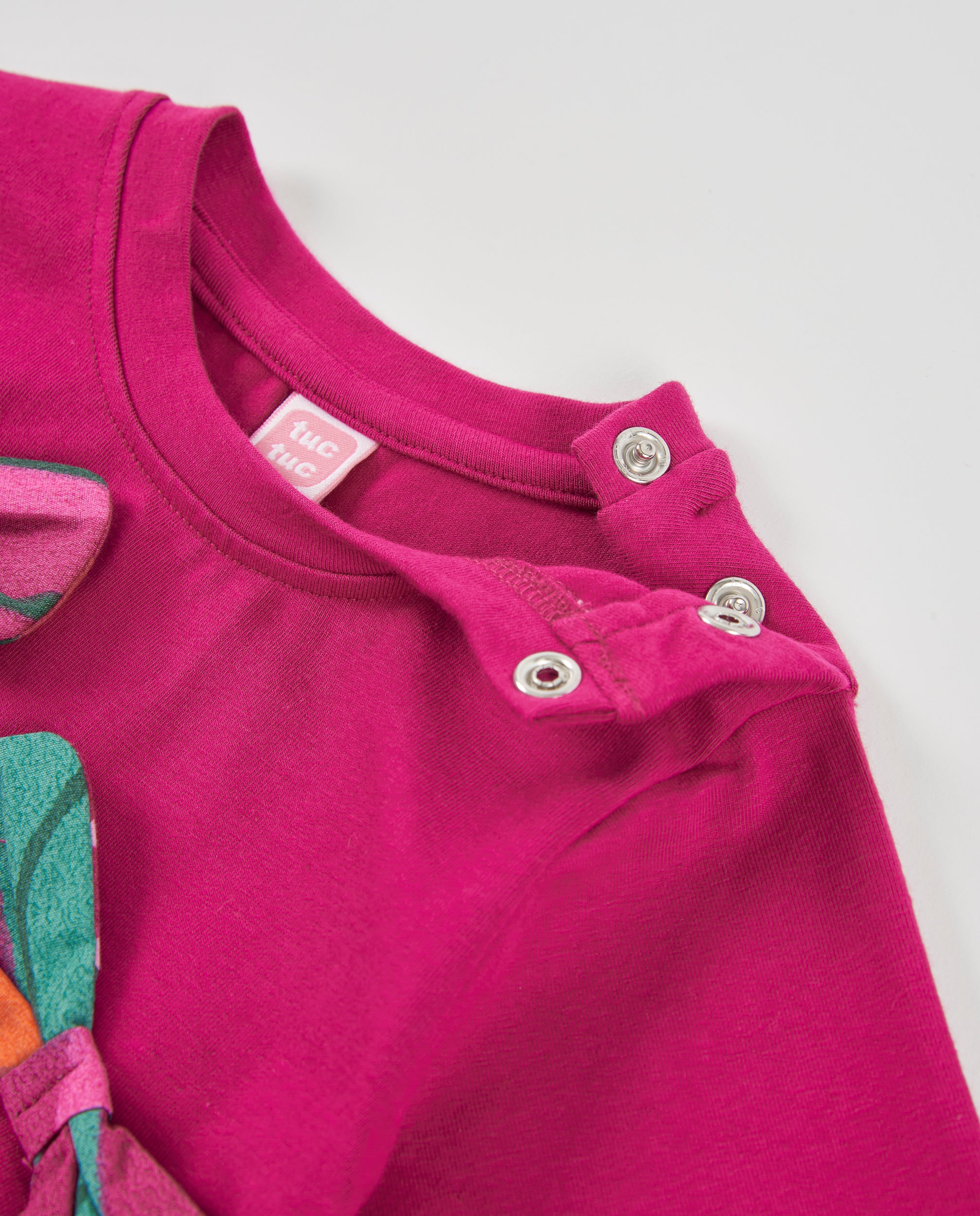 TucTuc Magliette t-shirt bambina viola fiocchi cotone