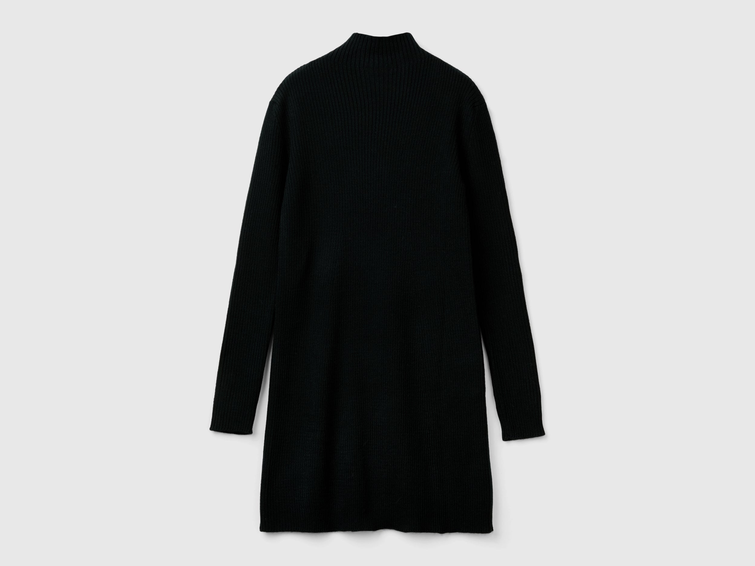 Benetton abito maglia coste collo alto taglia M