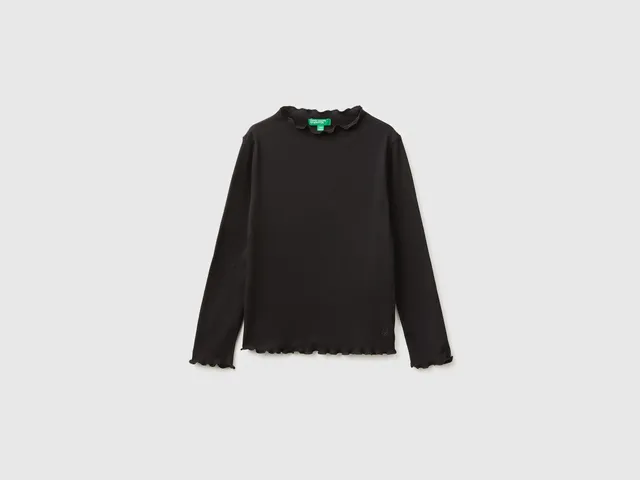 United Colors of Benetton maglia collo alto cotone manica lunga taglia S