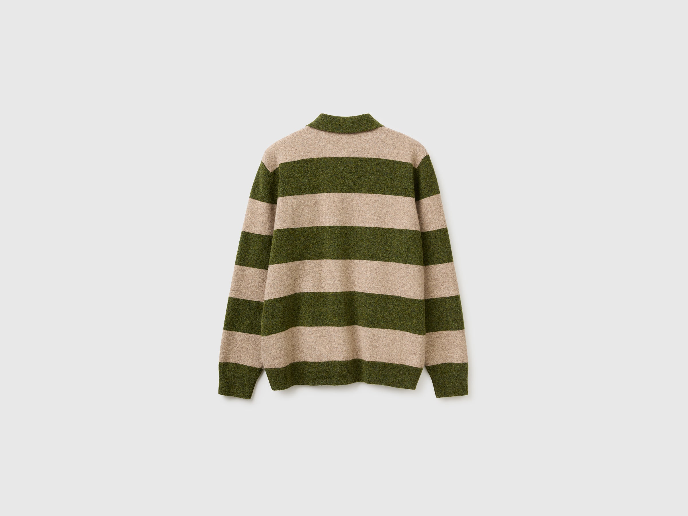 Benetton Sweaters polo maglia lana M righe bicolore