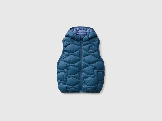 United Colors of Benetton Gilet Cappuccio Duck Free M Leggero