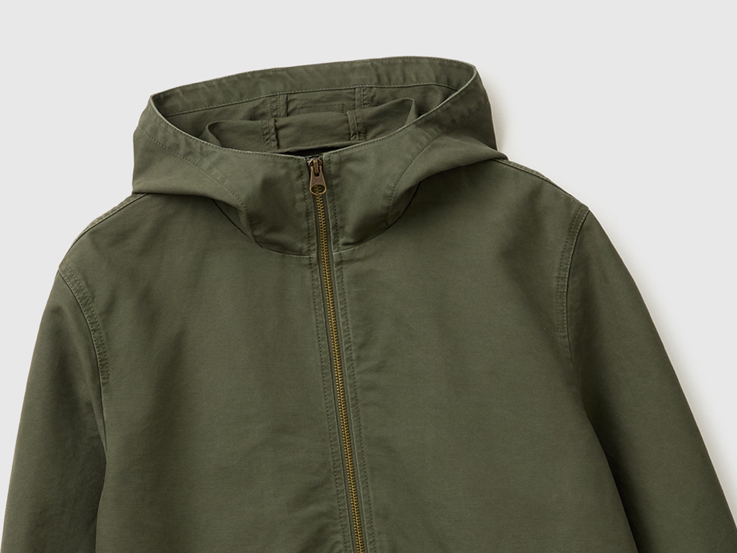United Colors of Benetton giacca corta cotone M 2OAEUN076 cappuccio