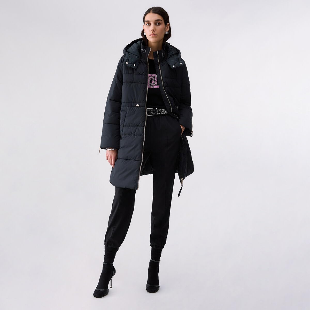 Liu Jo Baby Giubbotto Lungo Nylon Opaco giacca taglia L imbottita