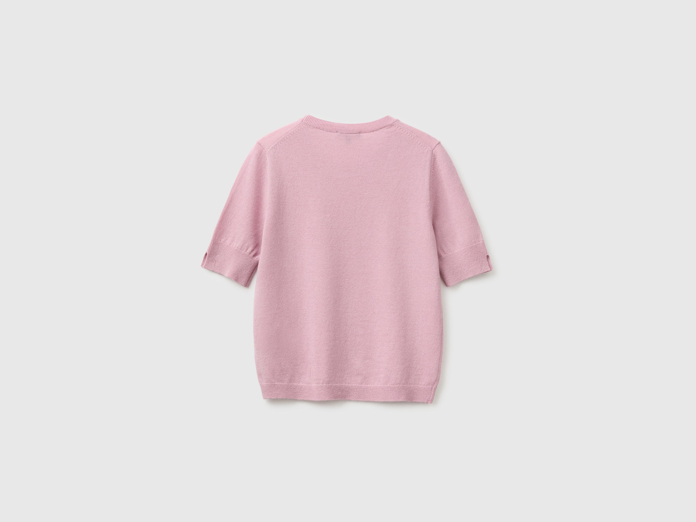 United Colors of Benetton maglione manica corta lana merino lilla M