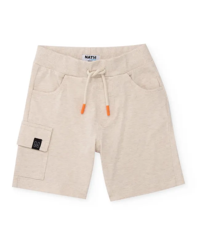 TucTuc Bermuda Bermuda bambino beige maglia tasca