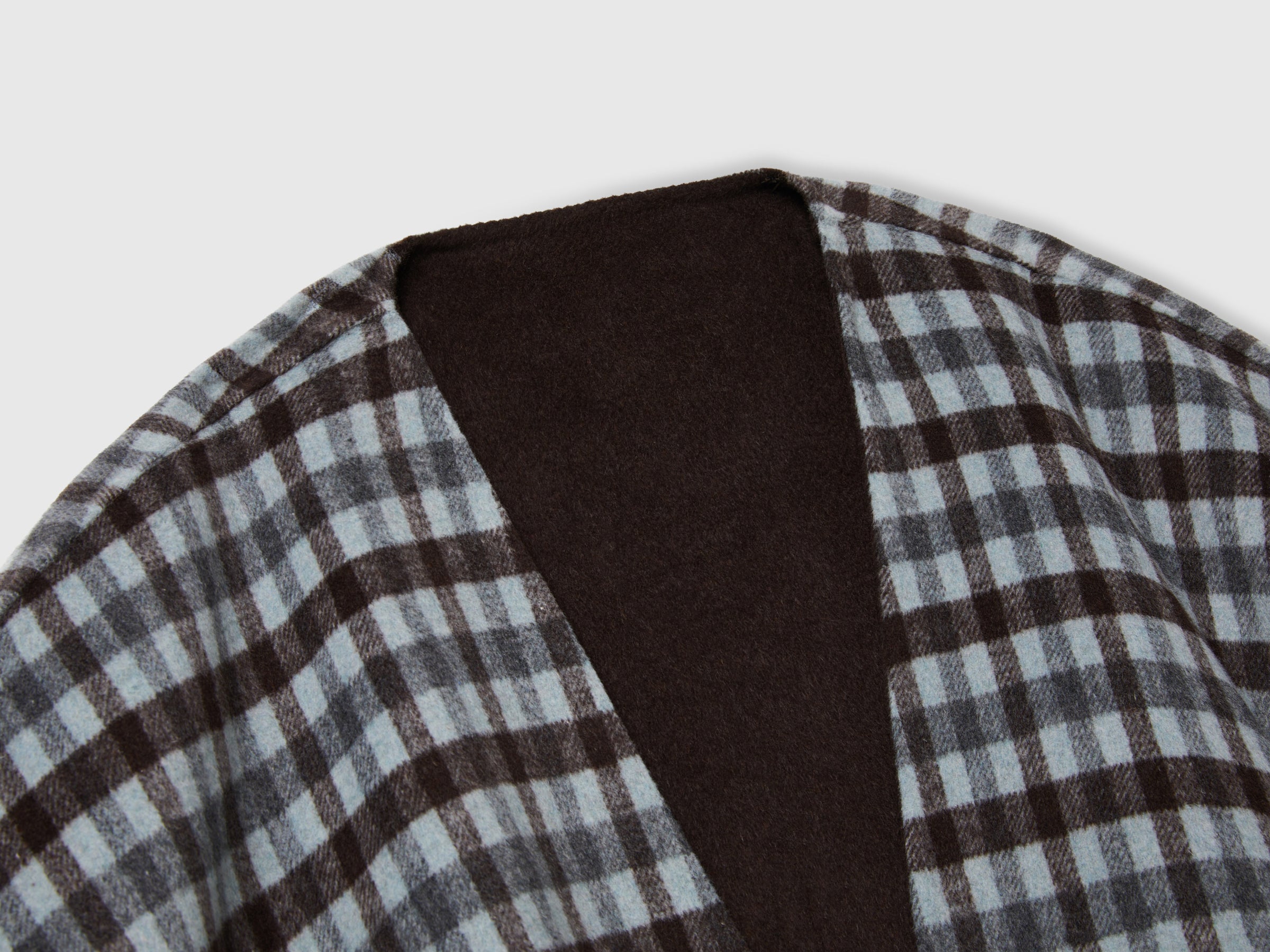 United Colors of Benetton Reversible wool blend cape mantella OS lana