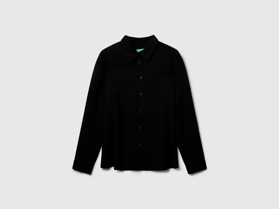 United Colors of Benetton Camicia Viscosa Ecovero Maniche Lunghe