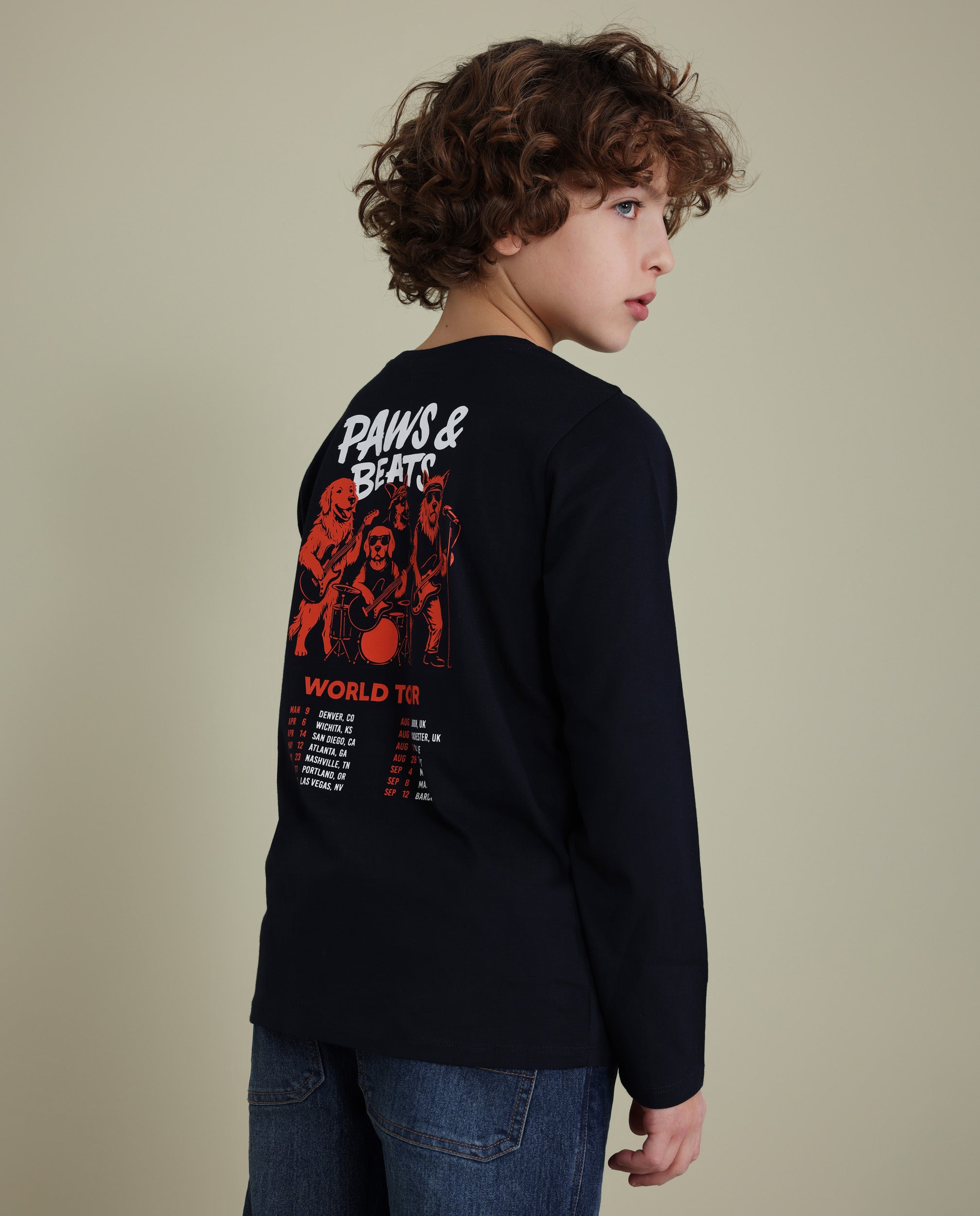 TucTuc Magliette Maglia Blu Navy Bambino Maniche Lunghe