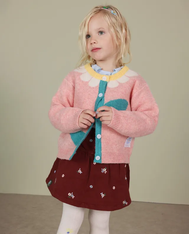 TucTuc Gonne Gonna Bimba Cotone Bordeaux Ricami Floreali