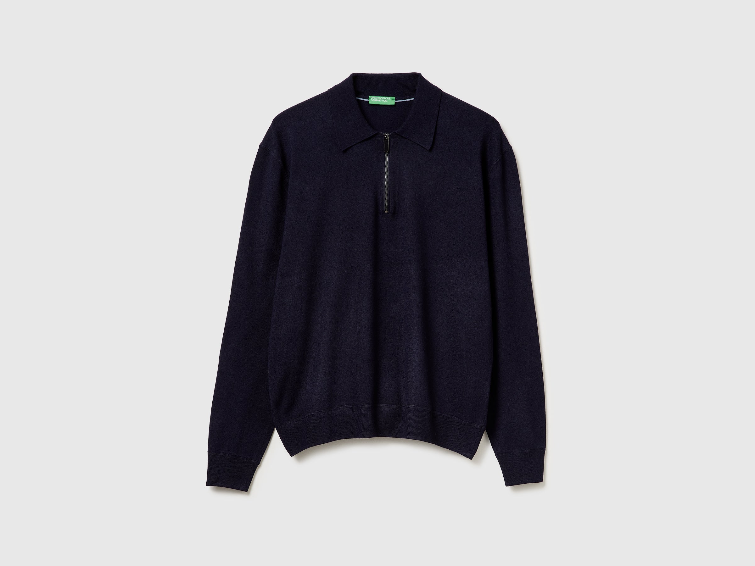 United Colors of Benetton Polo Maglia Viscosa Zip Ecovero
