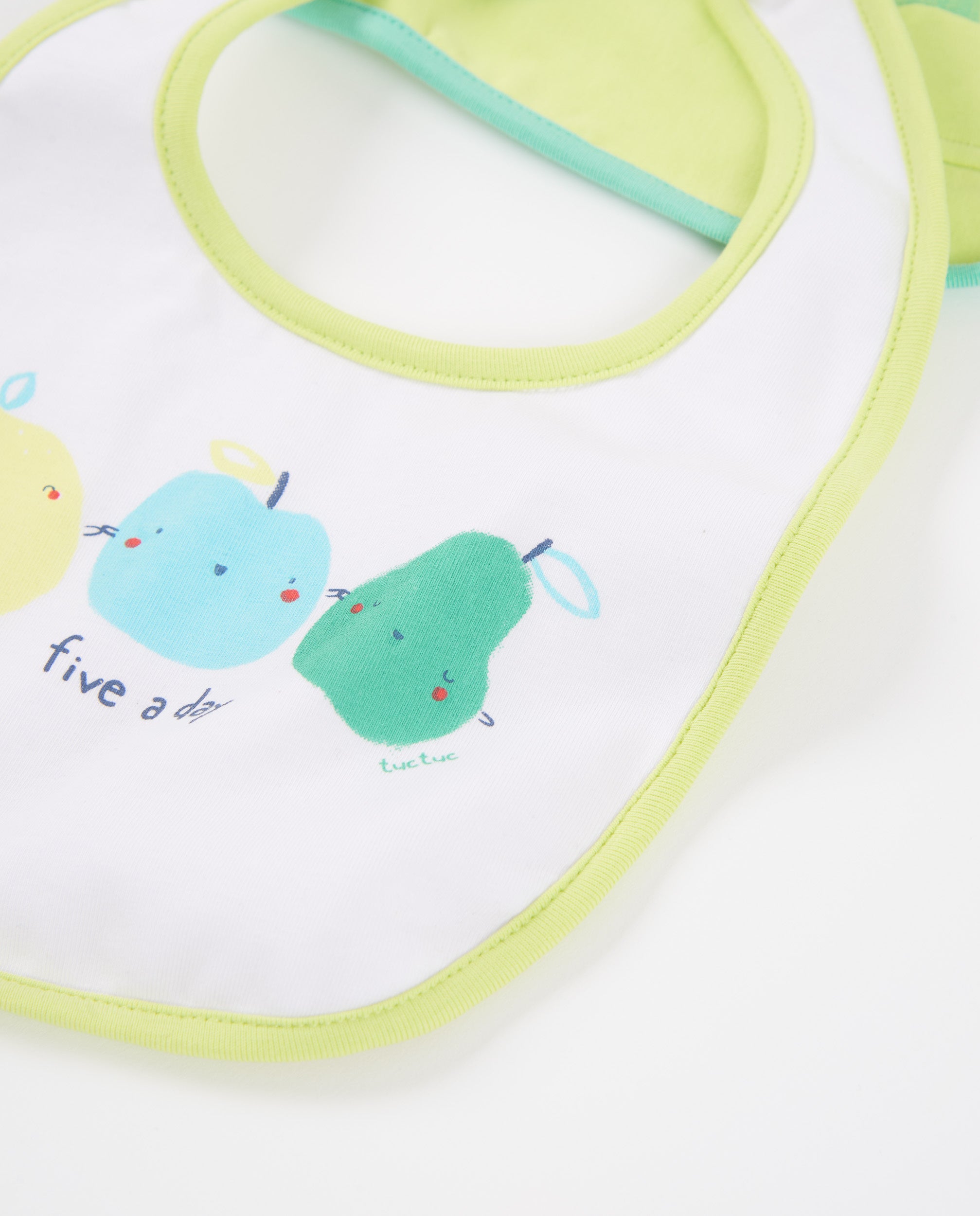 TucTuc Accessori bavaglini frutta bavaglino verde 2 pezzi neonato