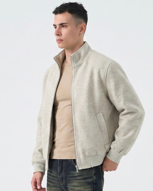 Sottosopra ANGA7769 Giubbino Uomo Collo Coreana Nero