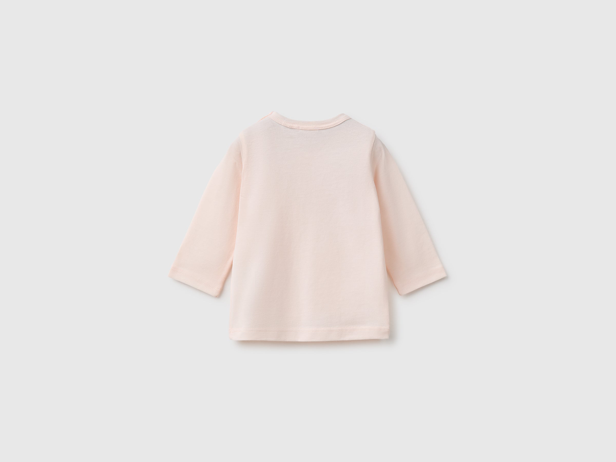 United Colors of Benetton T-shirt cotone biologico manica lunga stampa animali