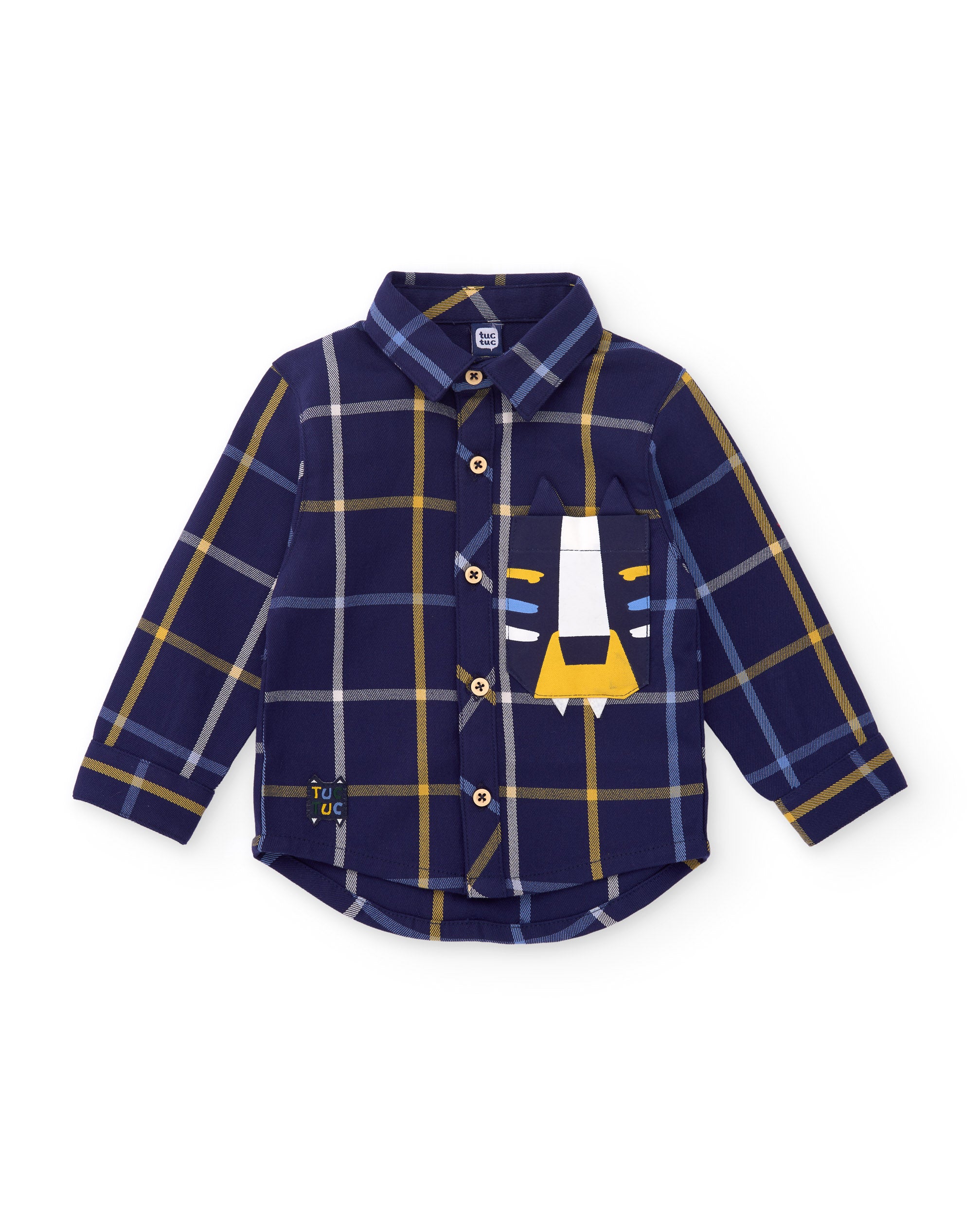 TucTuc Camicette Camicia Bambino Blu Quadri Bottoni