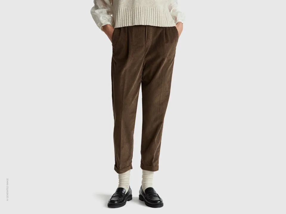 United Colors of Benetton Chinos Velluto Vita Elasticizzata