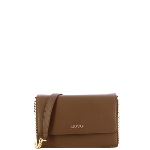 Liu Jo Borsa a Tracolla Piccola Nero 23x8x17 catena oro