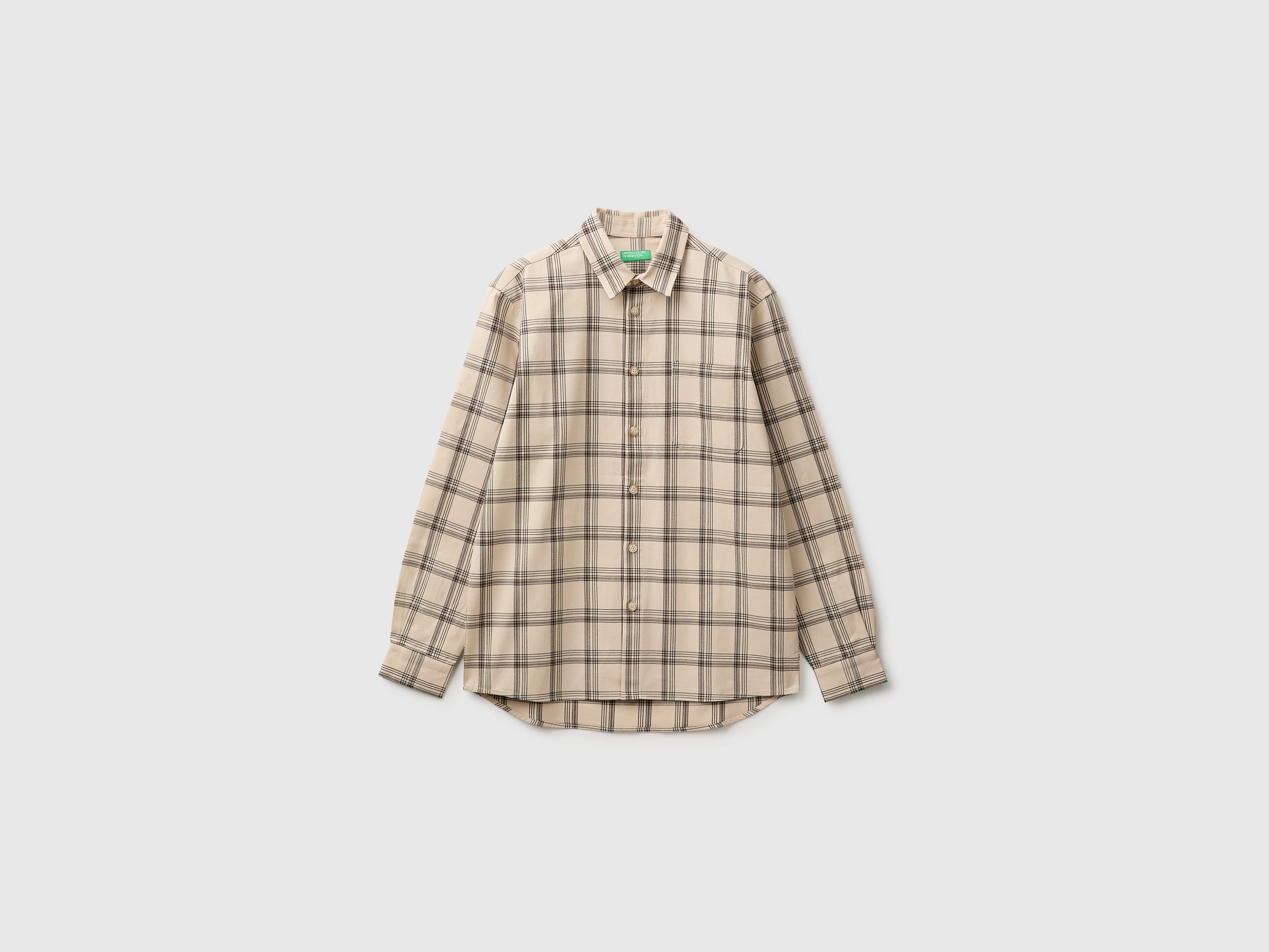United Colors of Benetton Camicia Lyocell Cotone Tasca