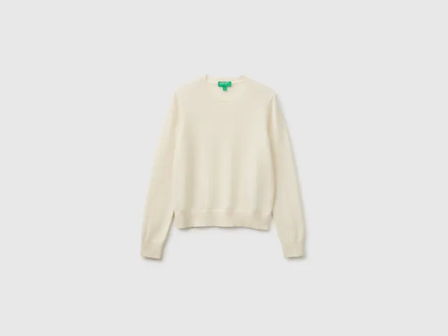 United Colors of Benetton Sweaters Maglione Cashmere Crema M
