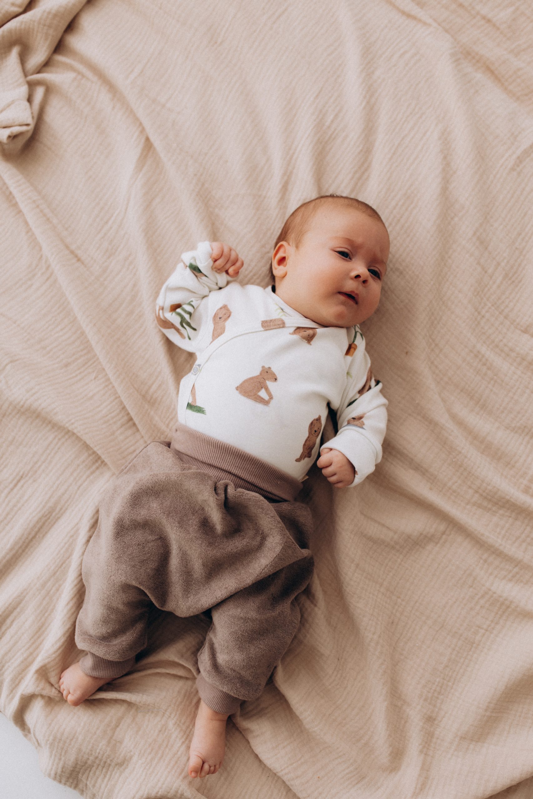 Woolly Organic Longsleeve Wrap body neonato in cotone bio